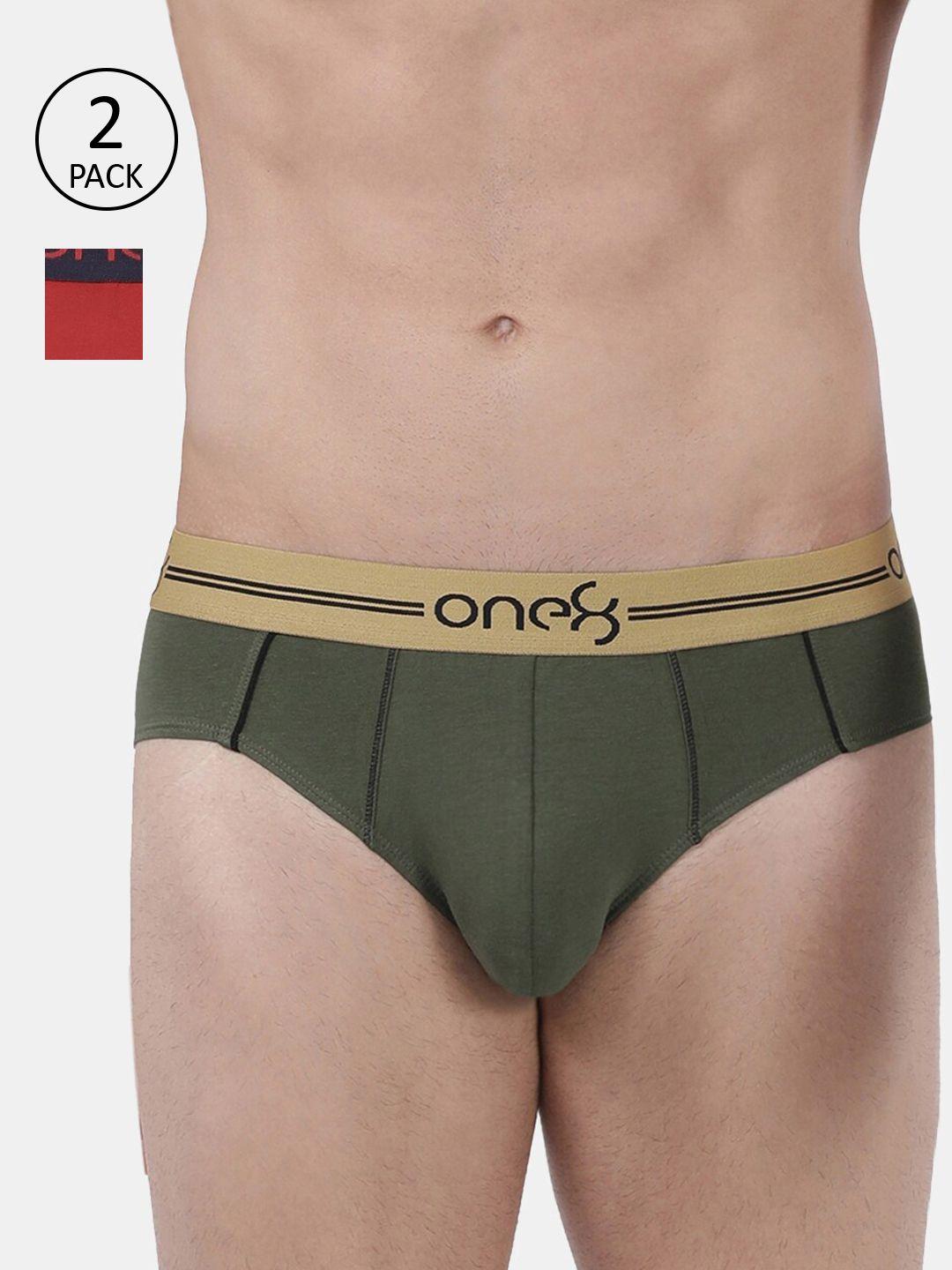 one8 by virat kohli men pack of 2 solid basic premium cotton stretch briefs 202-po2