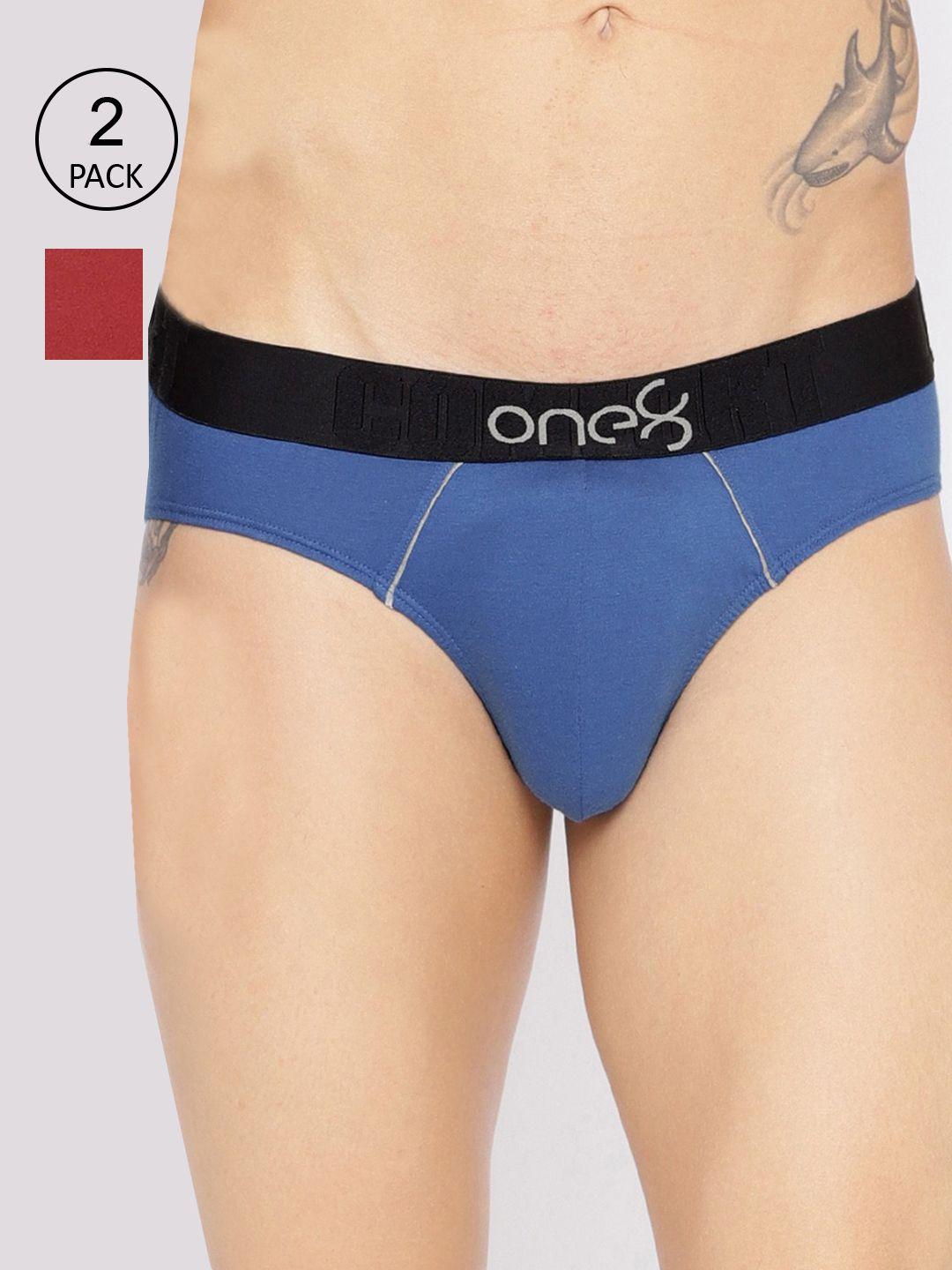 one8 by virat kohli men pack of 2 solid basic pure cotton briefs