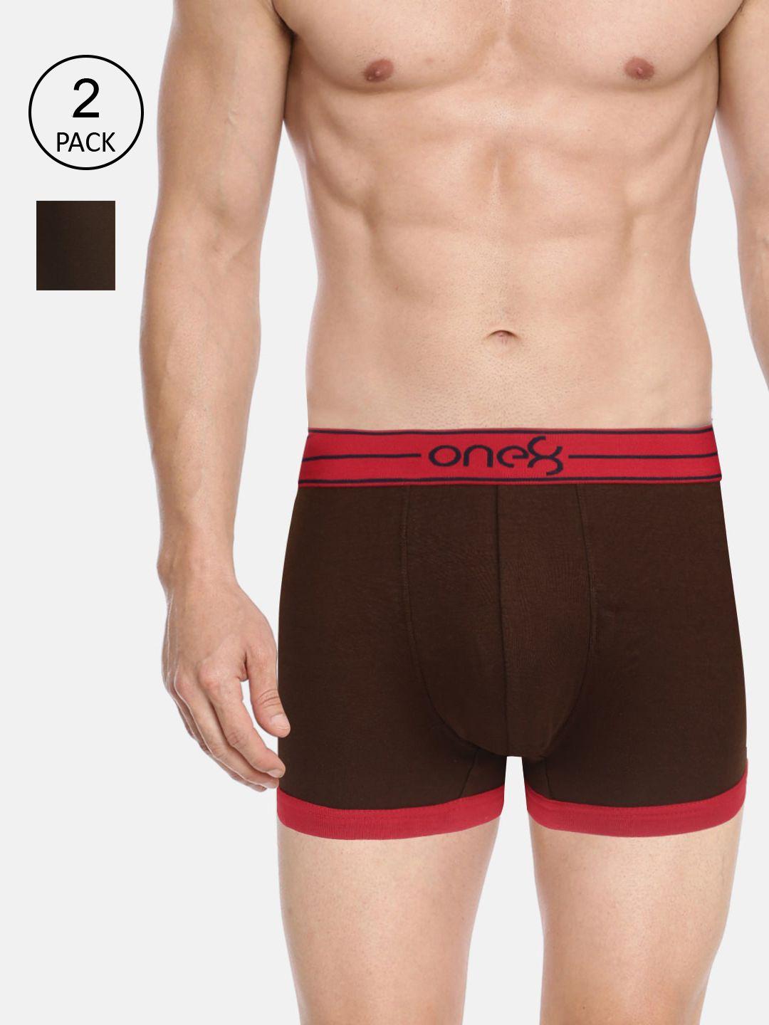 one8 by virat kohli men pack of 2 solid pure combed cotton trunks 115-po2