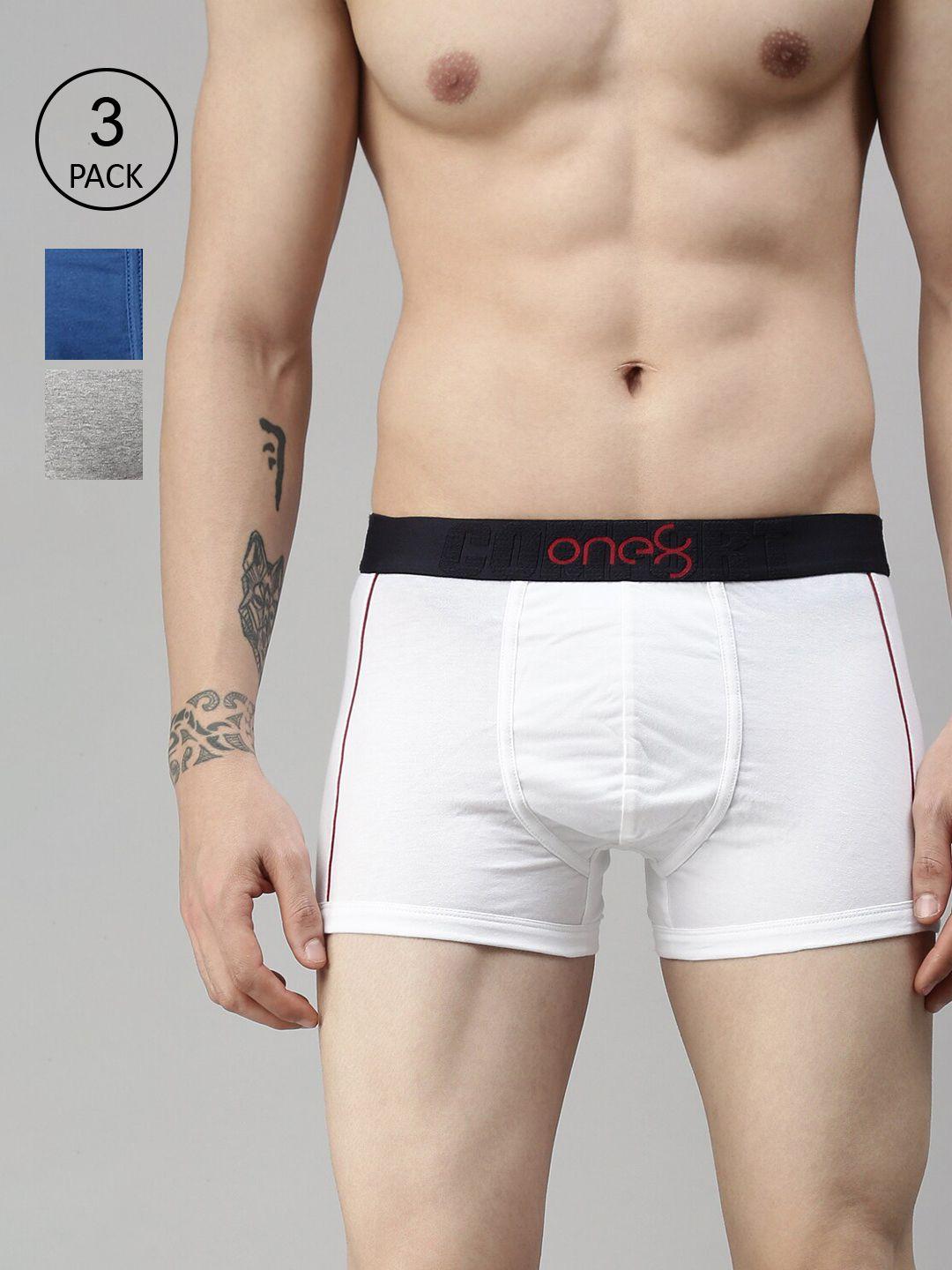 one8 by virat kohli men pack of 3 solid deo-soft cotton trunks 106-po3