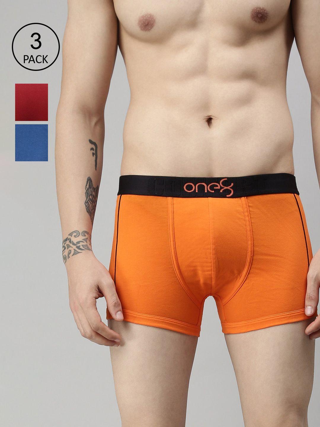one8 by virat kohli men pack of 3 solid pure cotton trunks
