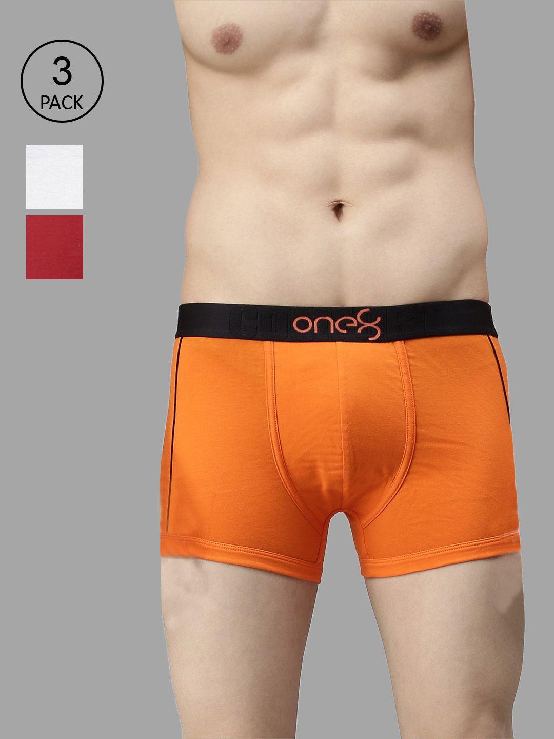 one8 by virat kohli men pack of 3 solid pure cotton trunks