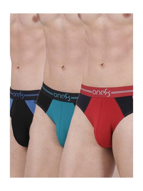 one8 by virat kohli multicolor cotton briefs (pack of 3)