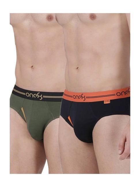 one8 by virat kohli navy & olive cotton briefs (pack of 2)