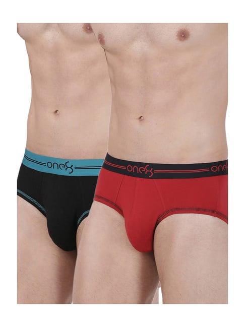 one8 by virat kohli navy & red cotton briefs (pack of 2)