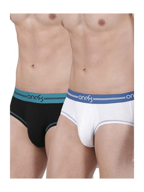 one8 by virat kohli navy & white cotton briefs (pack of 2)