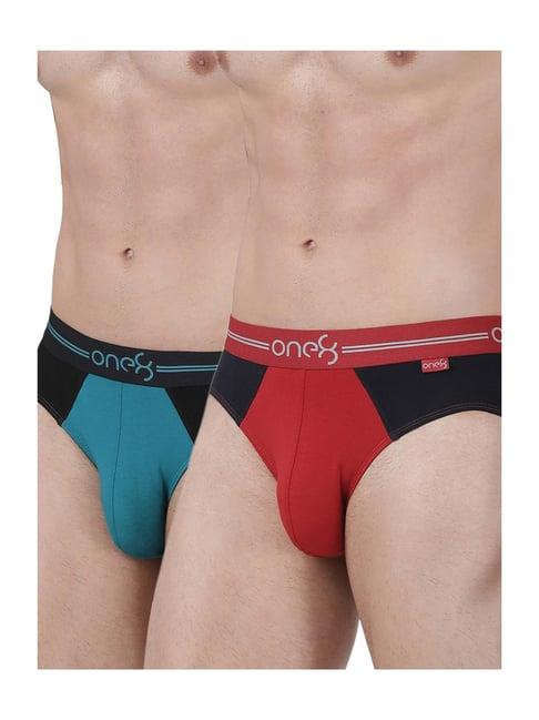 one8 by virat kohli red & blue briefs (pack of 2)