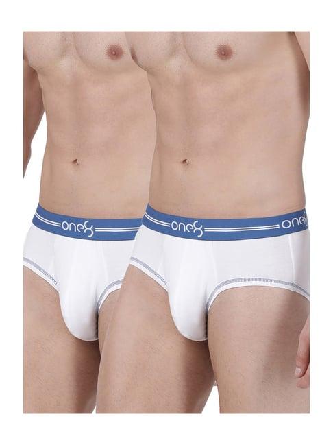 one8 by virat kohli white cotton briefs (pack of 2)