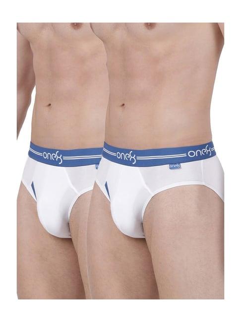 one8 by virat kohli white cotton briefs (pack of 2)