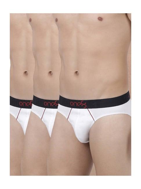 one8 by virat kohli white cotton briefs (pack of 3)