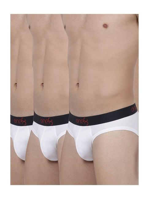 one8 by virat kohli white cotton briefs (pack of 3)