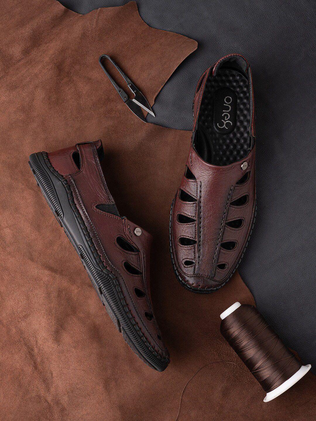 one8 men ethnic leather fisherman sandals