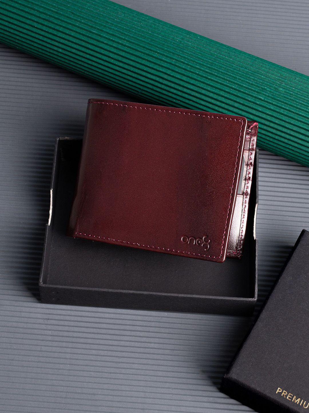 one8 men leather two fold wallet