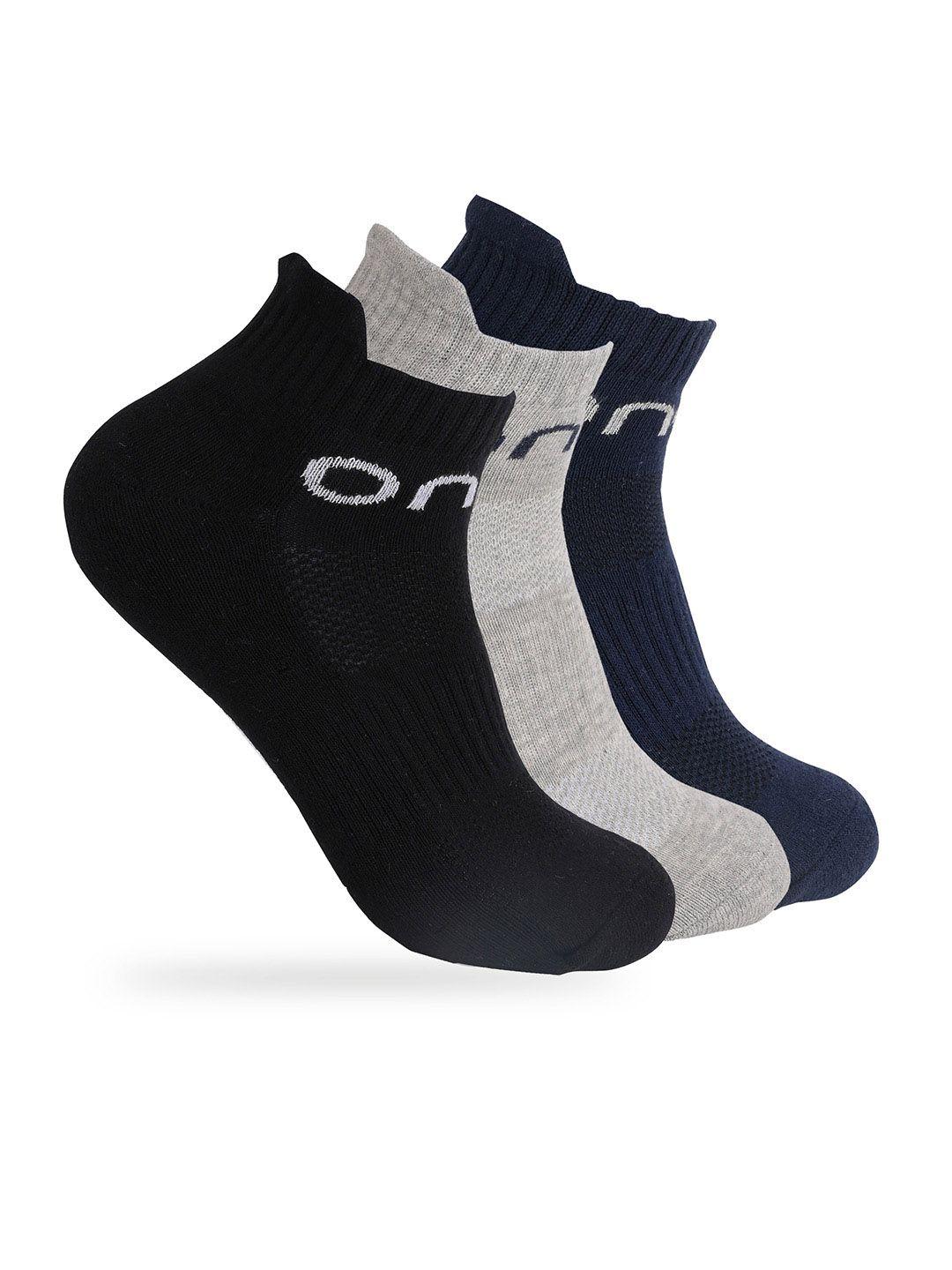 one8 men pack of 3 ankle-length semi-cushioned cotton socks