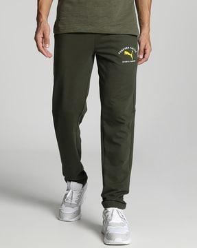 one8 straight track pants with logo print