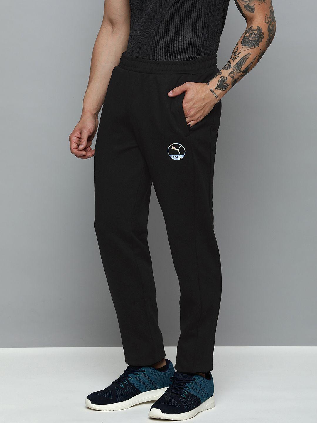 one8 x puma brand logo printed slim- fit pure cotton track pants