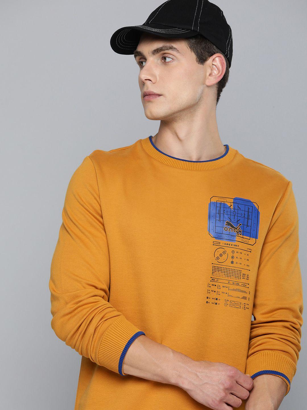one8 x puma graphic printed slim fit elevated sweatshirt