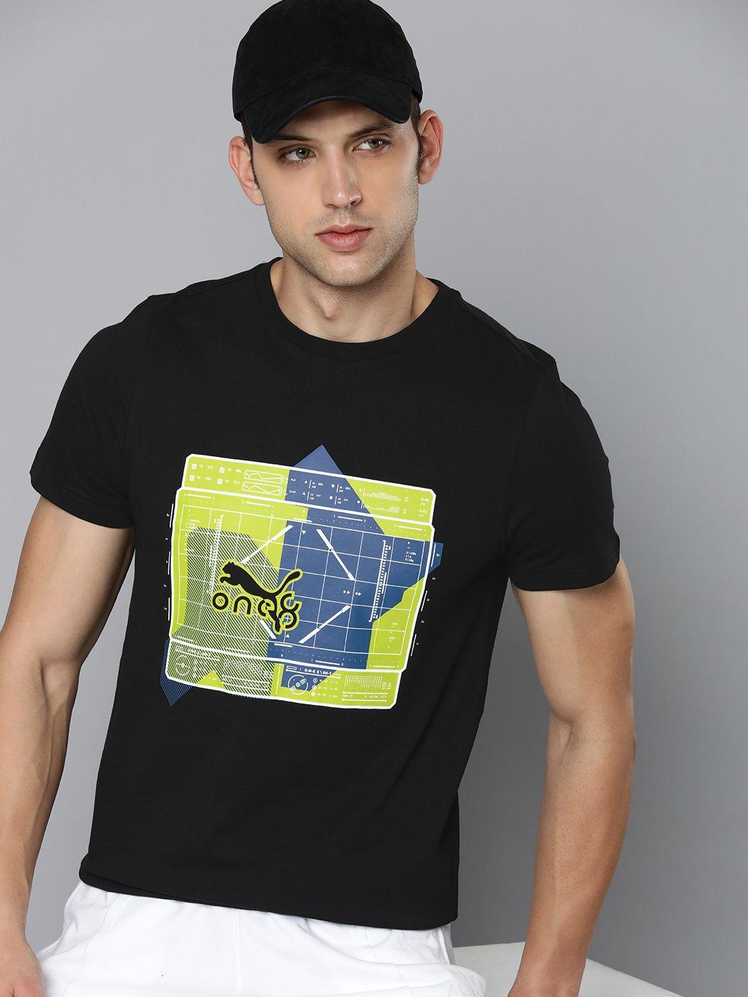 one8 x puma graphic printed slim fit outdoor pure cotton t-shirt