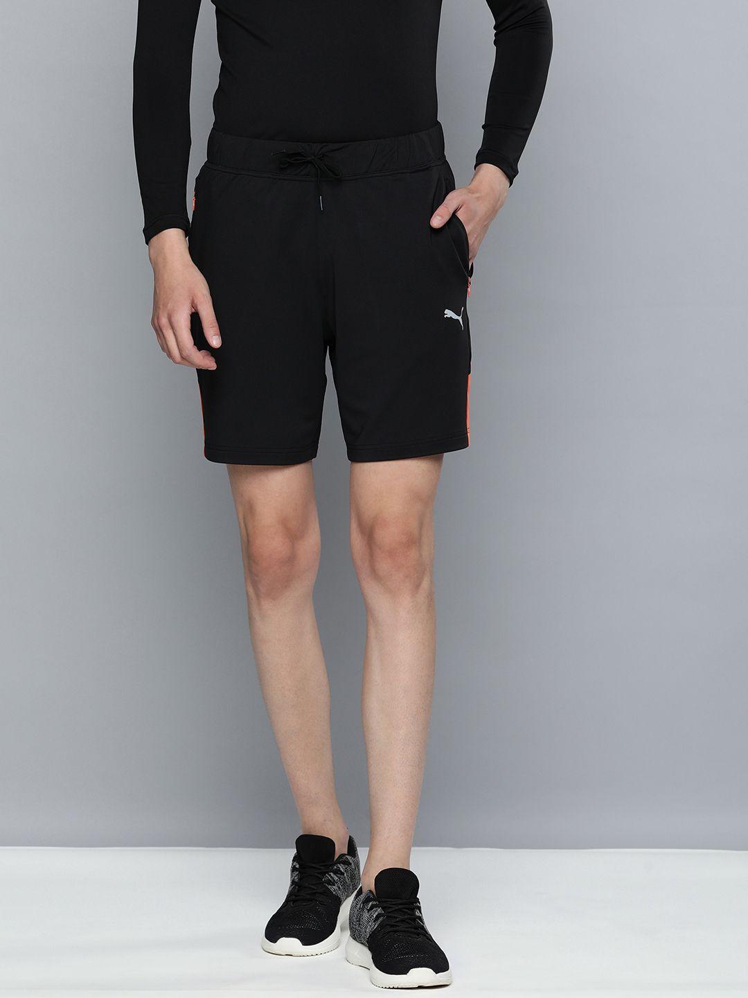 one8 x puma men black solid training shorts