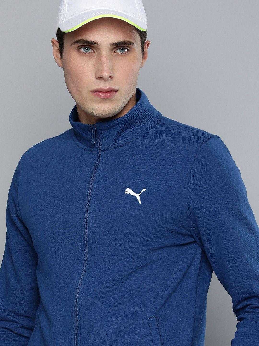 one8 x puma men blue outdoor logo sporty jacket