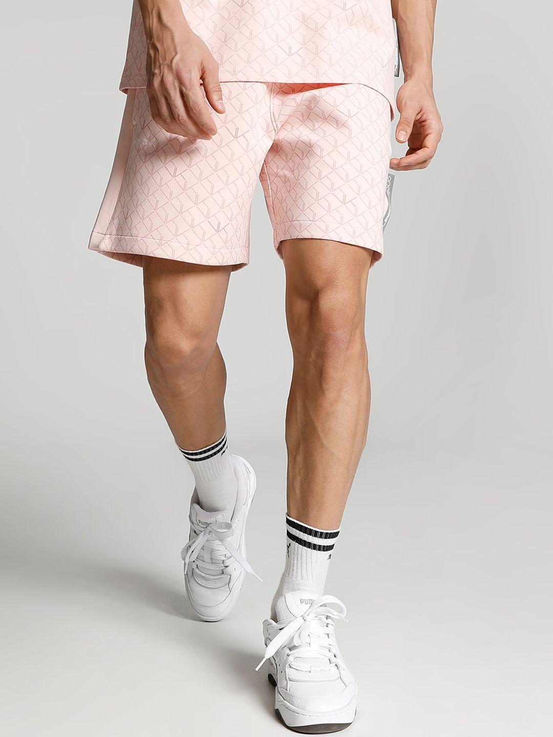 one8 x puma men cotton mid-rise outdoor shorts