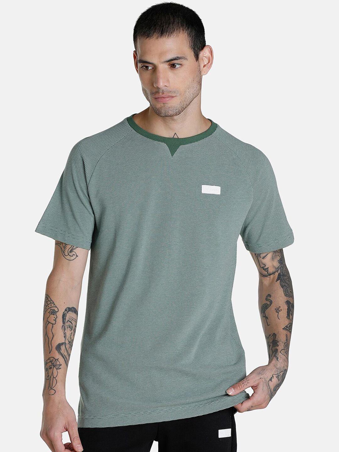 one8 x puma men green vk jacquard tee t-shirt