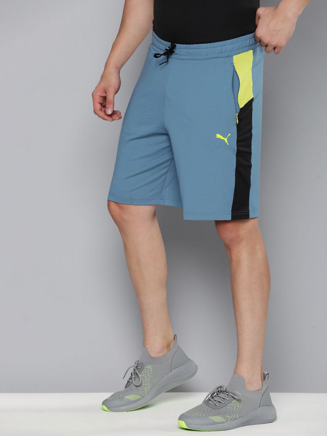 one8 x puma men virat kohli side striped slim fit drycell training sports shorts