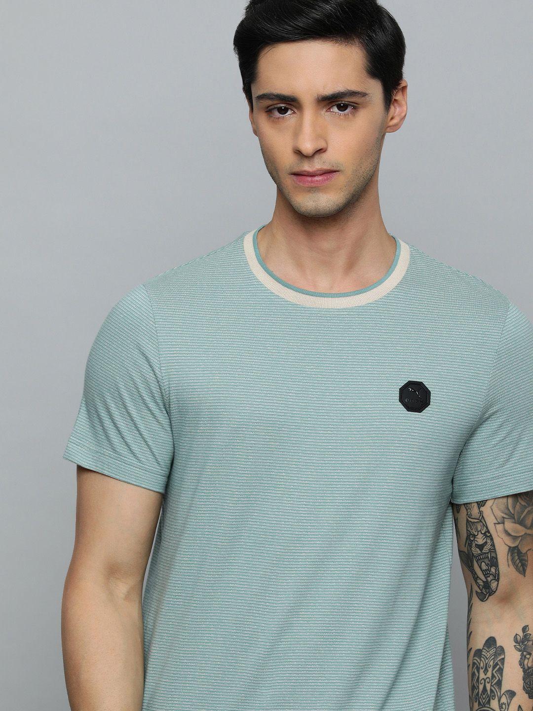 one8 x puma virat kohli jacquard pure cotton slim fit ribbed outdoor t-shirt