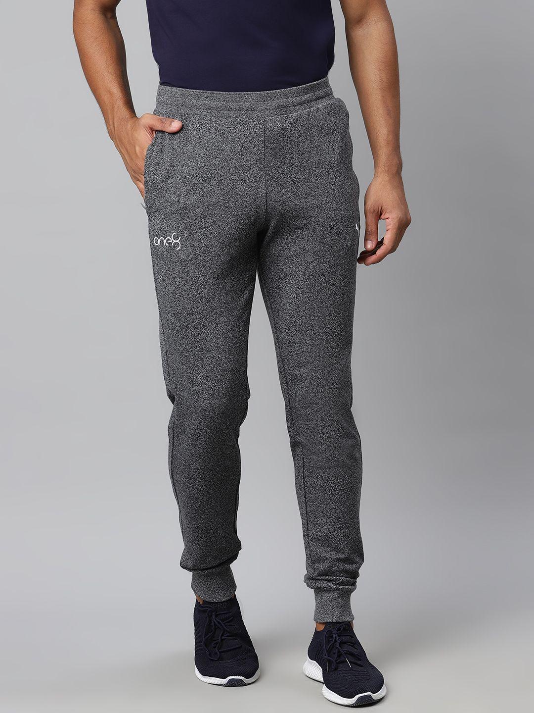 one8 x puma virat kohli men charcoal grey iv self-design joggers