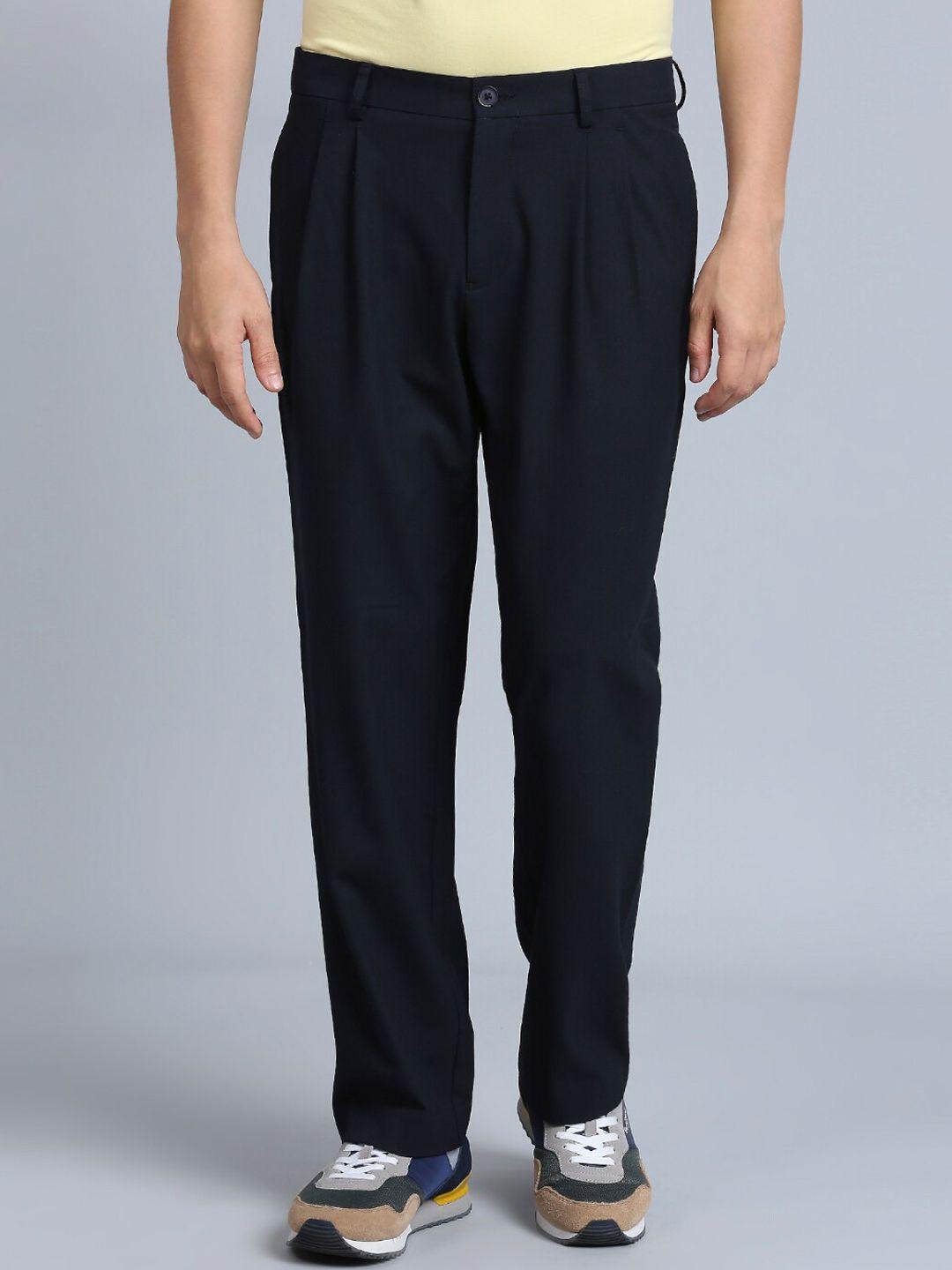 onemile men pleated loose fit trousers