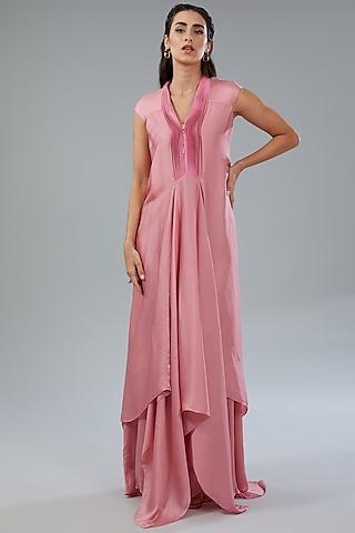 onion pink chiffon dress