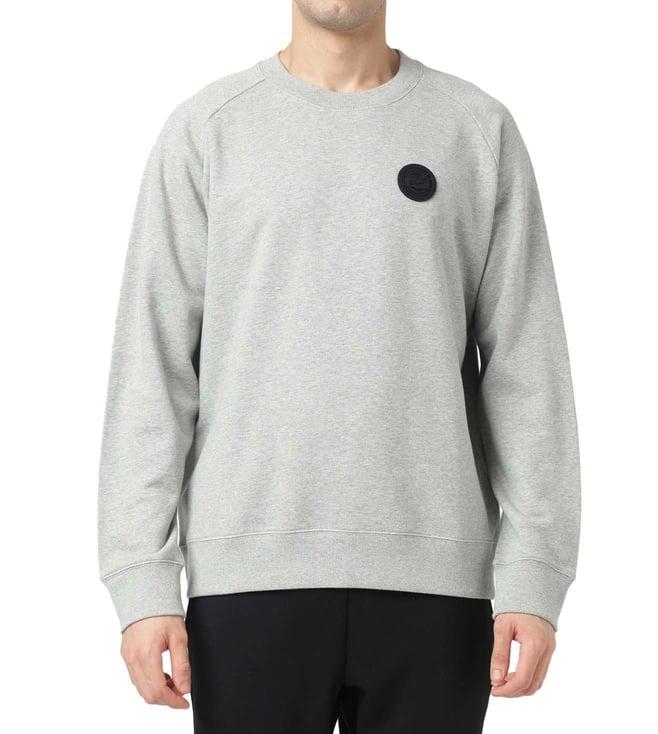 onitsuka tiger heather grey regular fit sweatshirt