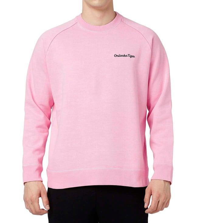 onitsuka tiger pink regular fit t-shirt