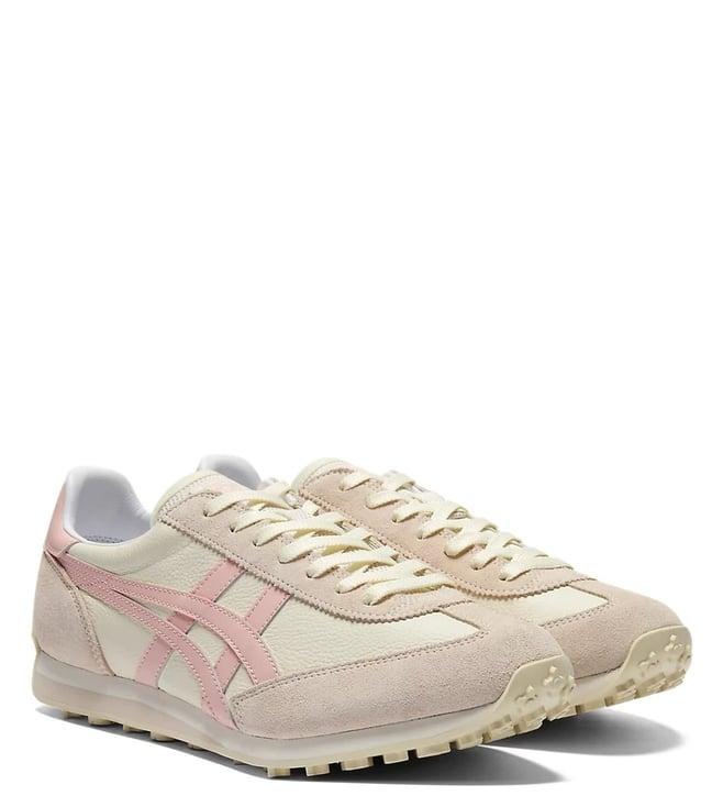 onitsuka tiger unisex edr 78 cream & ginger peach sneakers