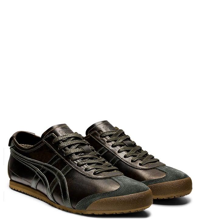 onitsuka tiger unisex mexico 66 bronze green sneakers