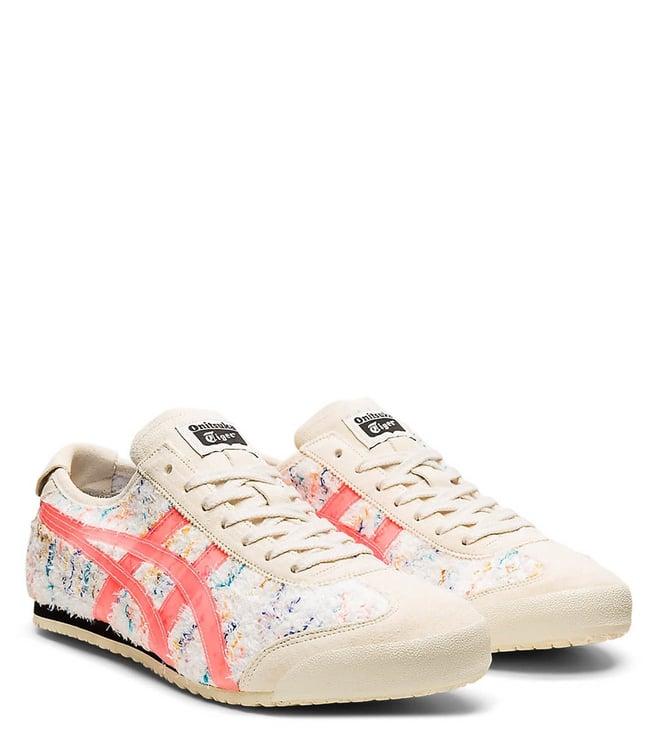 onitsuka tiger unisex mexico 66 cream & golden glow sneakers