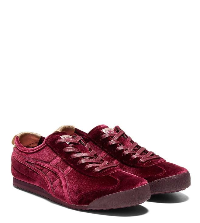 onitsuka tiger unisex mexico 66 dried berry & rose gold sneakers