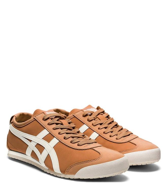 onitsuka tiger unisex mexico 66 sand red & cream sneakers