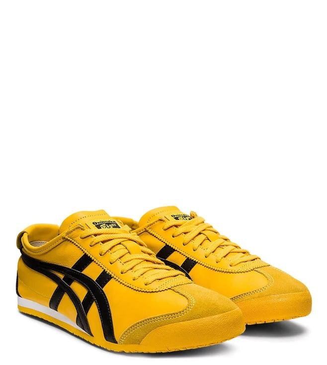 onitsuka tiger unisex mexico 66 yellow & black sneakers