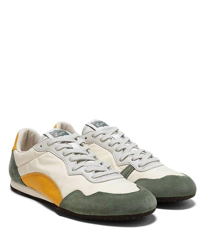 onitsuka tiger unisex serrano cl birch & yellow sneakers