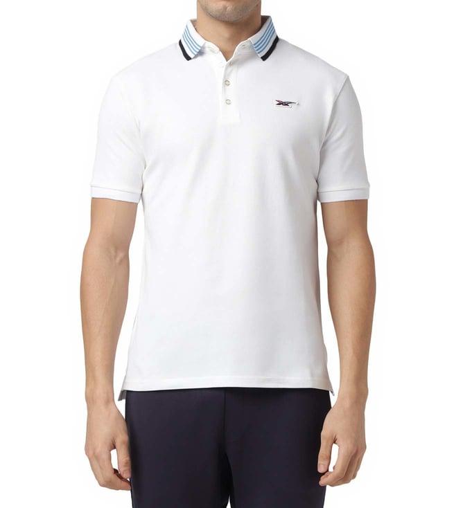 onitsuka tiger white regular fit polo t-shirt