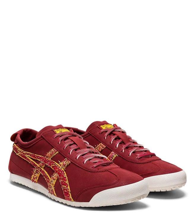 onitsuka tiger women's mexico 66 beet juice sneakers