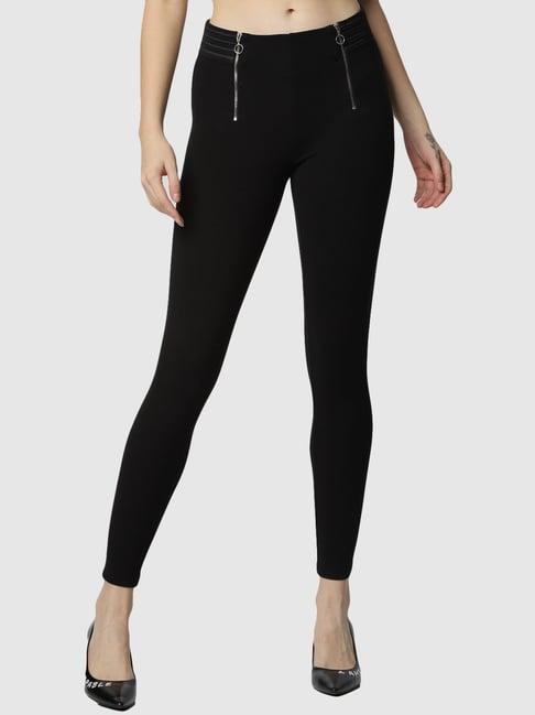 only black mid rise jeggings