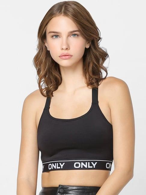 only black slim fit sports bra