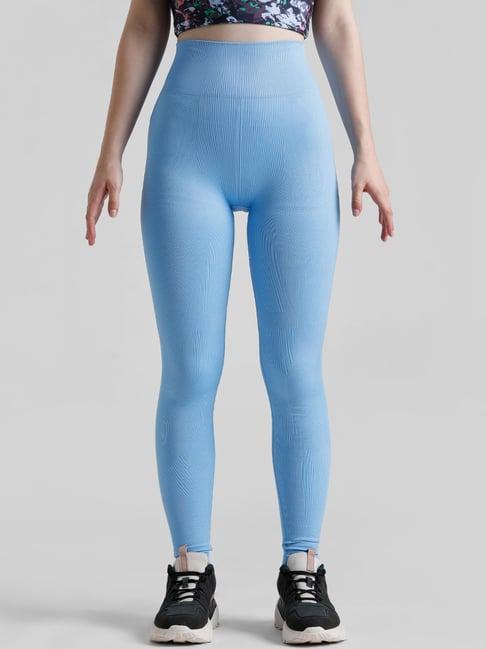 only blue regular fit high rise tights