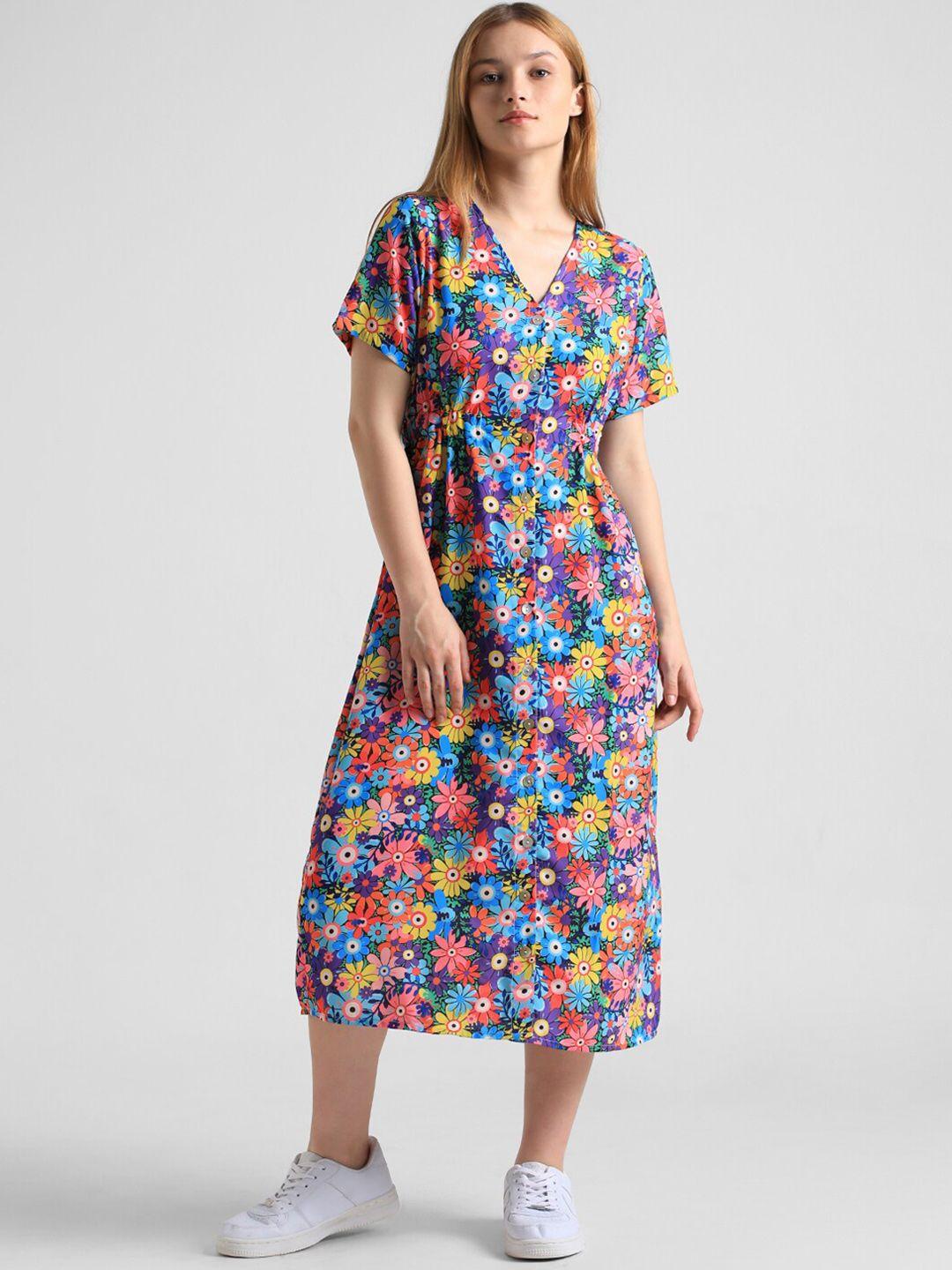 only floral print fit & flare dress