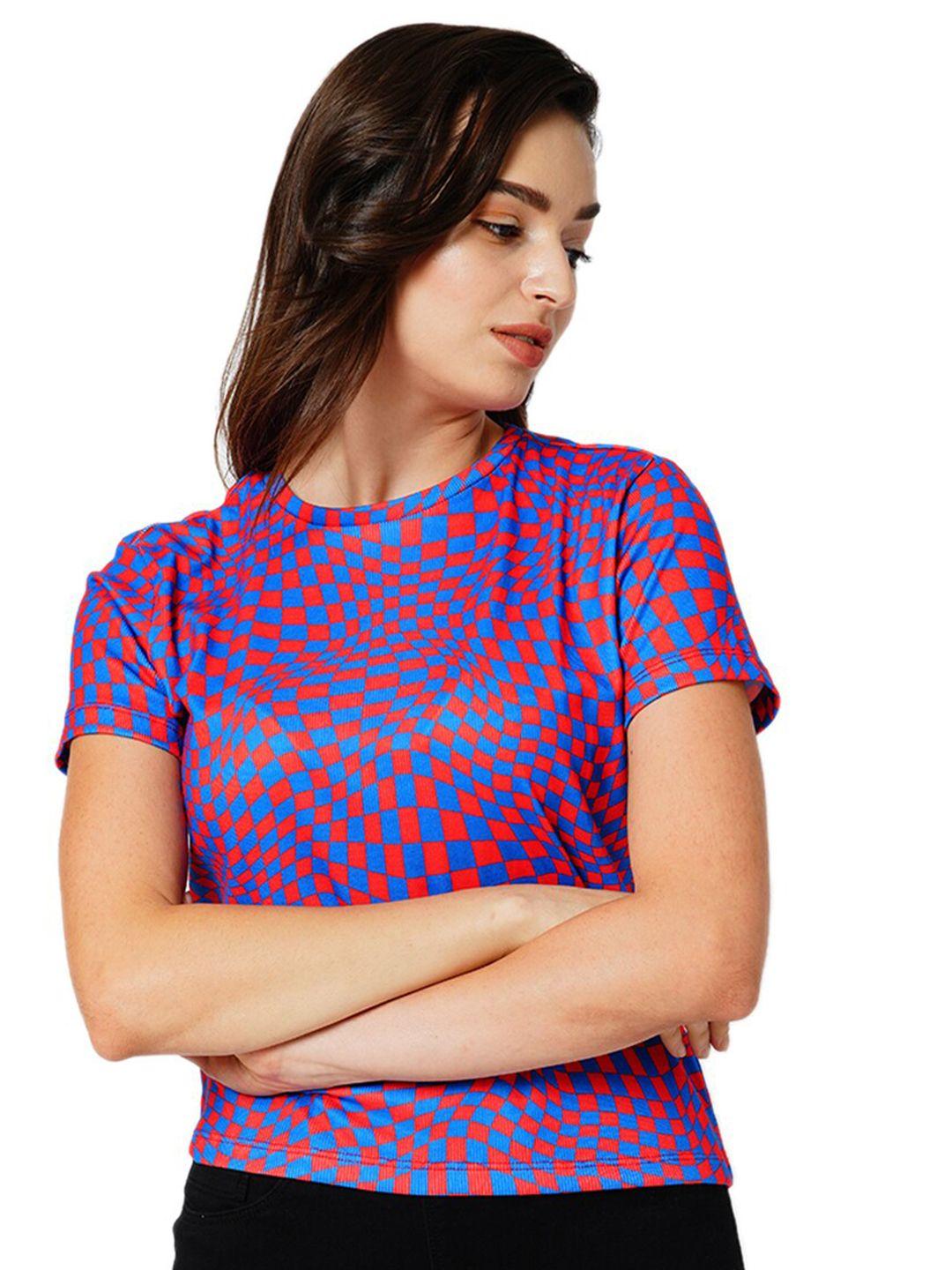 only geometric printed round neck t-shirt