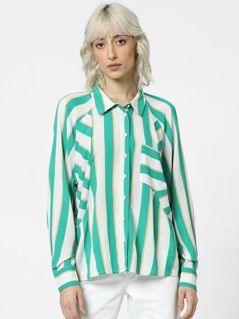 only green striped shirt