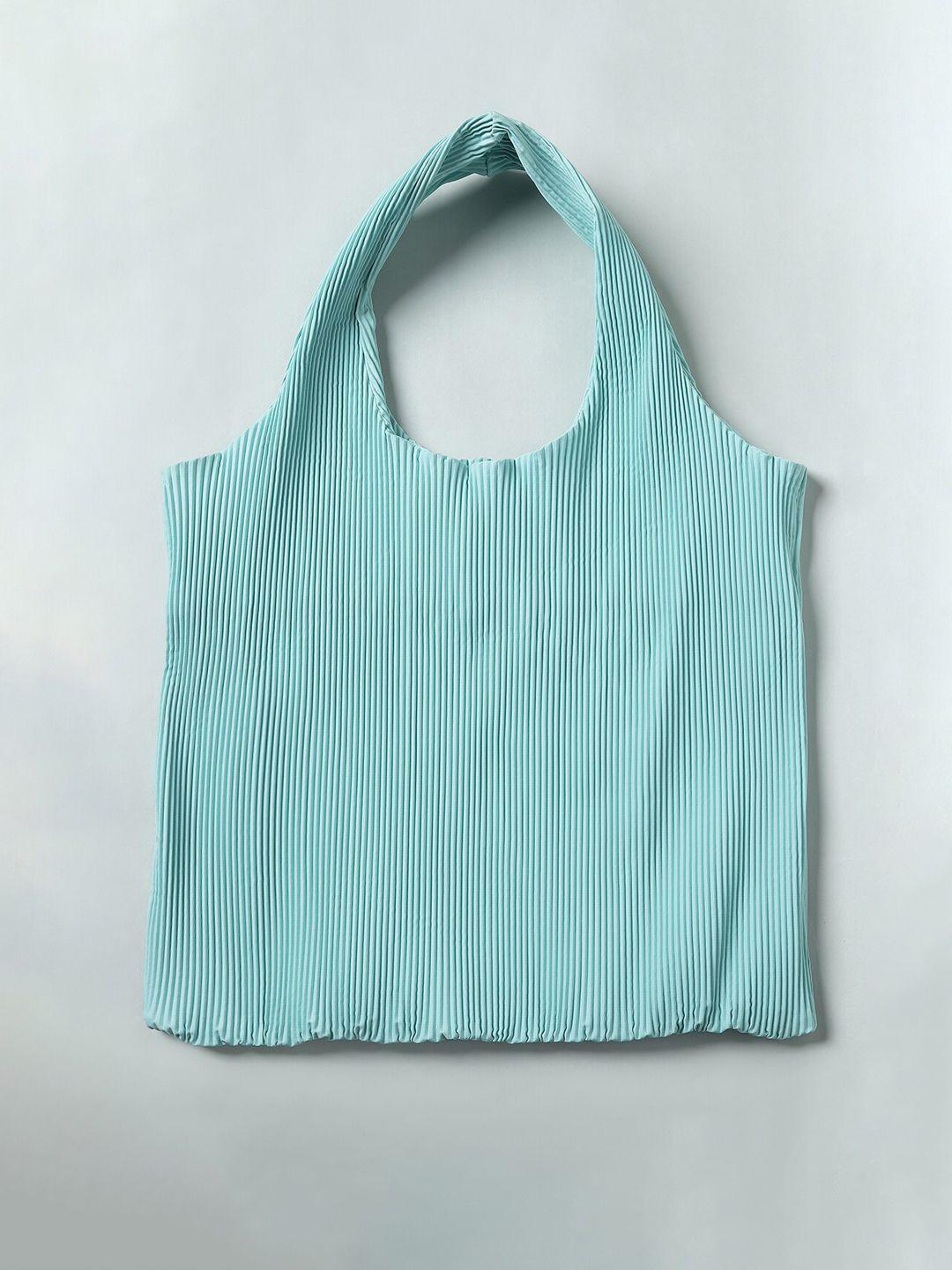 only green textured oversized shopper tote bag