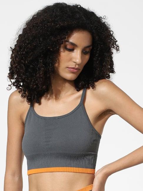 only grey full coverage sports bra